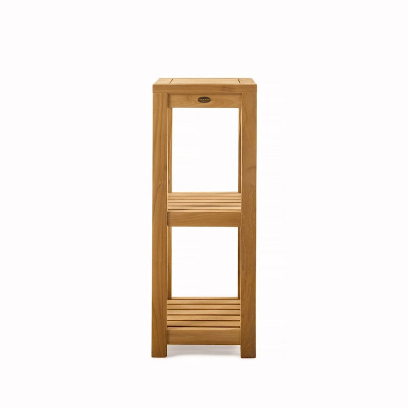 Teak 3-Tier Bathroom Shelf