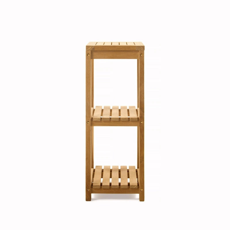 Teak 3-Tier Bathroom Shelf