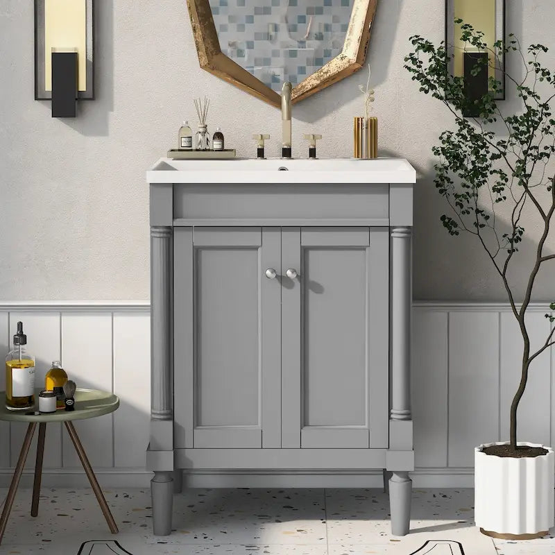 Mueble de baño con un lavabo y mueble de almacenamiento