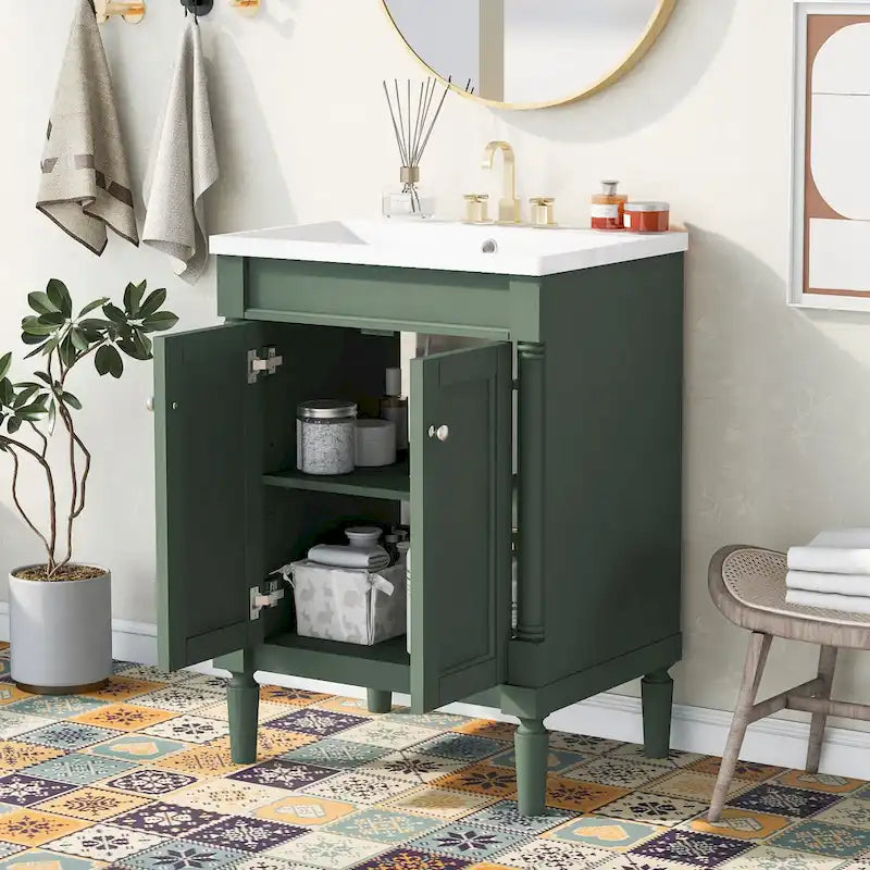 Mueble de baño con un lavabo y mueble de almacenamiento