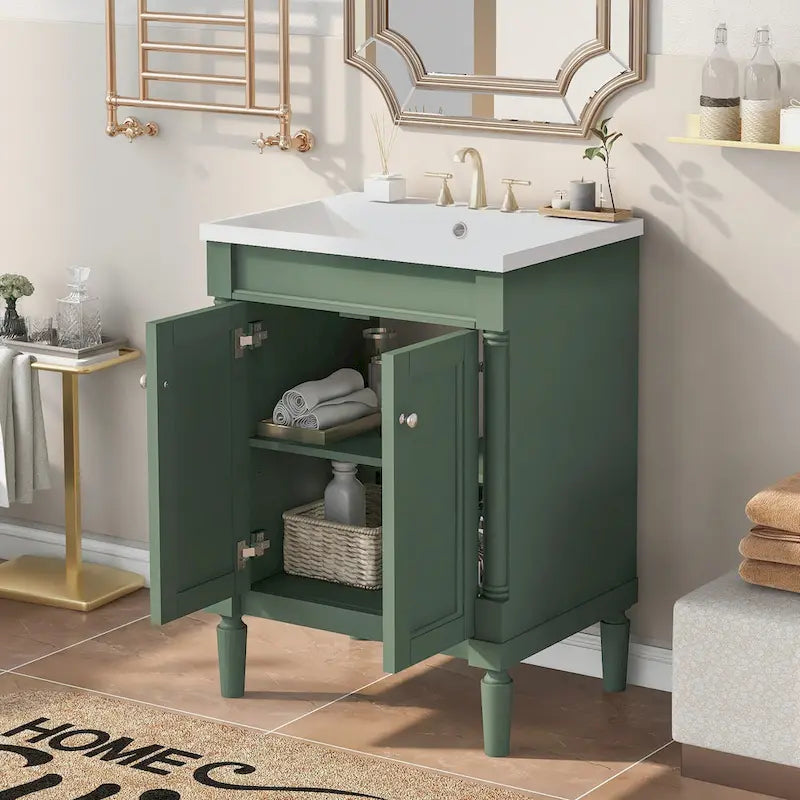 Mueble de baño con un lavabo y mueble de almacenamiento