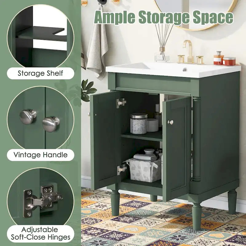 Mobile bagno con lavabo singolo e mobile contenitore