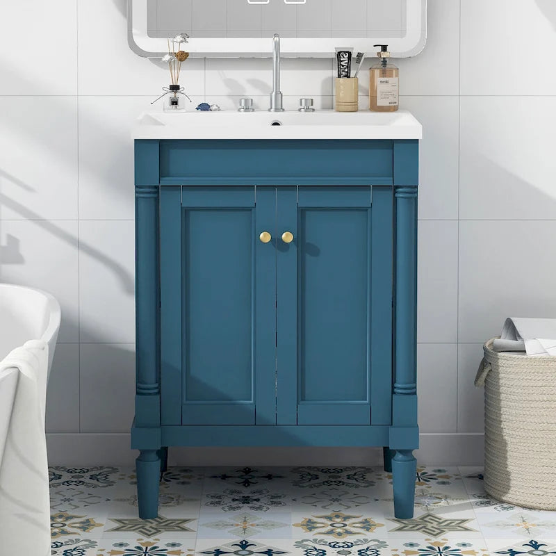 Mobile bagno con lavabo singolo e mobile contenitore