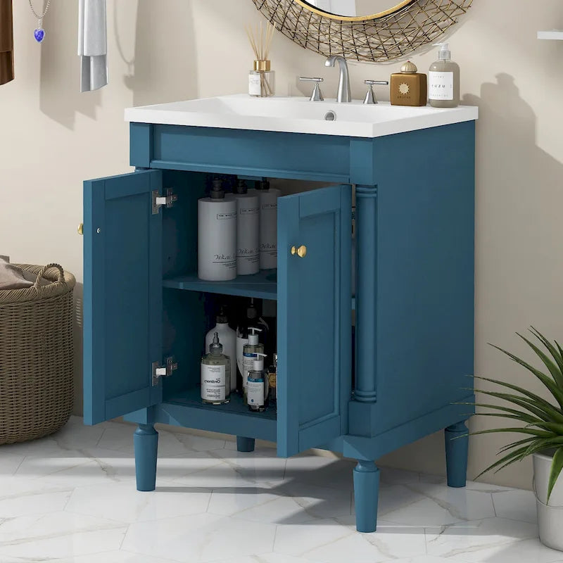 Mobile bagno con lavabo singolo e mobile contenitore