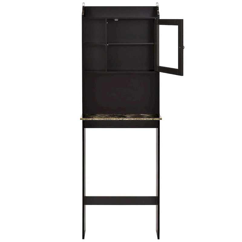 Gabinete de pared sobre el inodoro de 23.25 pulg. de ancho x 7.5 pulg. de fondo x 69 pulg. de alto, espresso