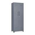 Meuble de rangement métallique avec porte verrouillable et range-balai