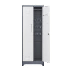 Meuble de rangement métallique avec porte verrouillable et range-balai