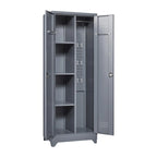 Meuble de rangement métallique avec porte verrouillable et range-balai